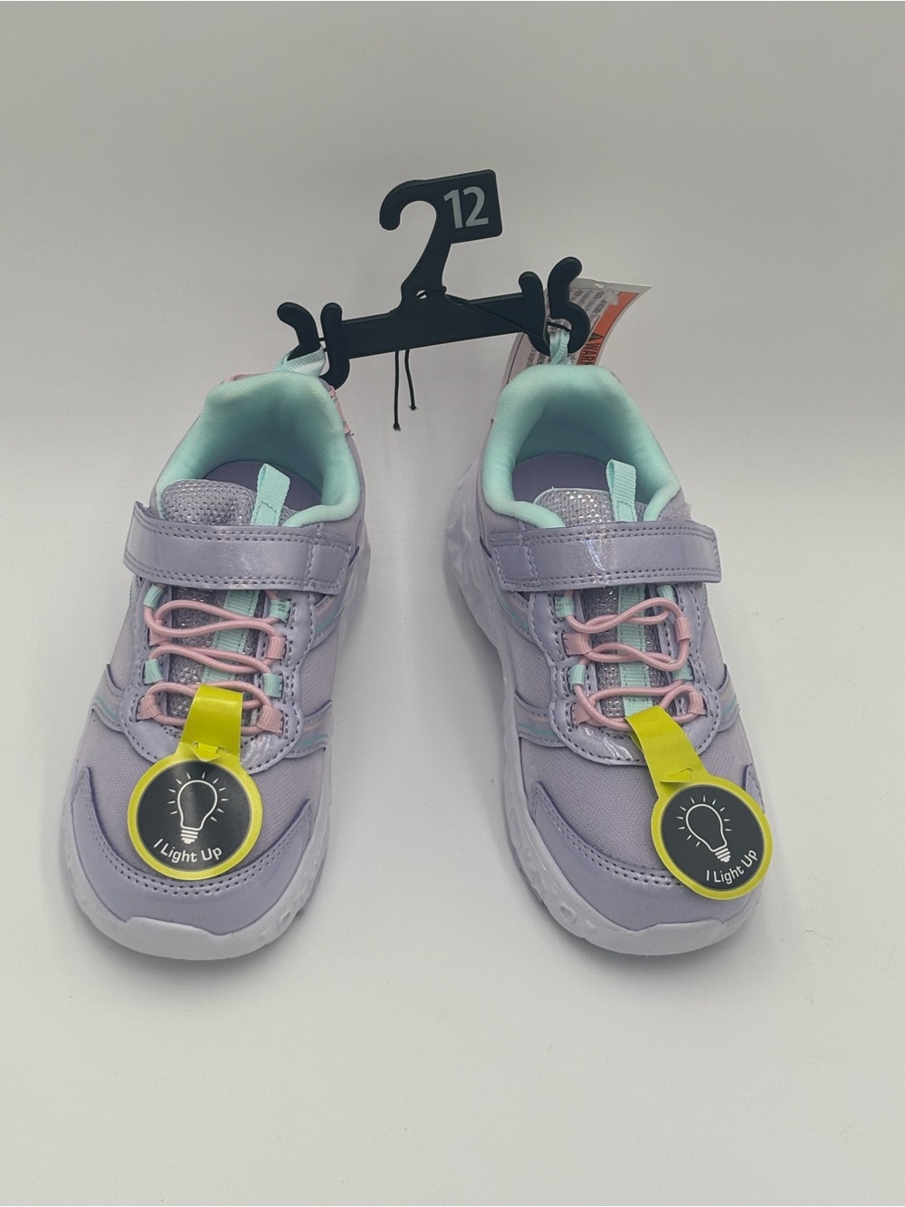 Athletic Works Kids Light-Up Sneakers in Lavender, Mint & Pink